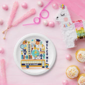 Assiettes En Carton Retourner aux plaques de papier de l'école (Fête)