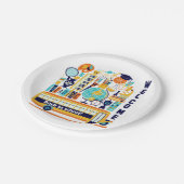 Assiettes En Carton Retourner aux plaques de papier de l'école (Angle)