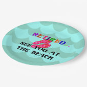 Assiettes En Carton Retraité...à la plage (Angle)