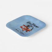 Assiettes En Carton Retraite Bon Voyage Voyage Globe Plane (Angulaire)