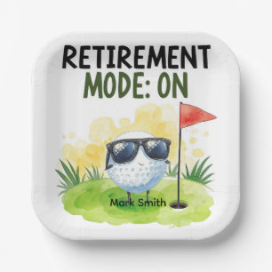 Assiettes En Carton Retraite de golf avec balle sur le green