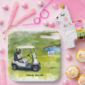 Assiettes En Carton Retraite de golf avec thème golf (Fête)