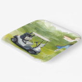 Assiettes En Carton Retraite de golf avec thème golf (Angulaire)
