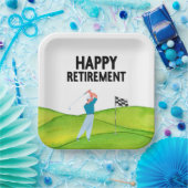 Assiettes En Carton Retraite de golf pour golfeur (Fête)