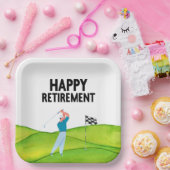 Assiettes En Carton Retraite de golf pour golfeur (Fête)