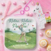 Assiettes En Carton Retraite de golf pour golfeur (Fête)