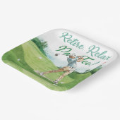 Assiettes En Carton Retraite de golf pour golfeur (Angulaire)