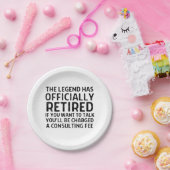 Assiettes En Carton Retraite disant (Fête)