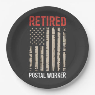 Assiettes En Carton Retraite Employé Postal Retraité
