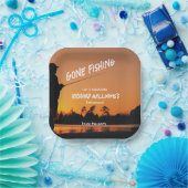 Assiettes En Carton Retraite Pêche Coucher du soleil Retraité Pêcheur (Fête)