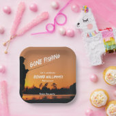 Assiettes En Carton Retraite Pêche Coucher du soleil Retraité Pêcheur (Fête)