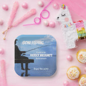 Assiettes En Carton Retraite Pêche Coucher du soleil Retraité Pêcheur (Fête)