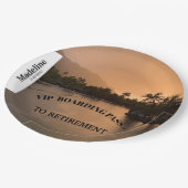 Assiettes En Carton Retraite Sunset Beach Boarding Pass Destination (Angle)