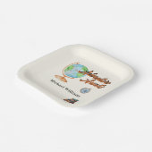 Assiettes En Carton Retraite Travel Adventure Await Globe (Angulaire)