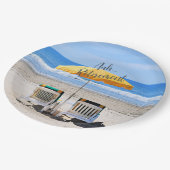 Assiettes En Carton Retraite, une journée à la plage (Angle)