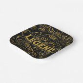 Assiettes En Carton Retraite vintage Black Gold Legend (Angulaire)