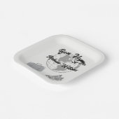 Assiettes En Carton Retraite Voyage Thème Partie Bon Voyage Globe (Angulaire)