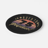 Assiettes En Carton Retro 75e Humour d'anniversaire (Angle)