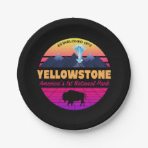 RÉTRO 80S YELLOWSTONE NATIONAL PARK NEON VAPORWAVE