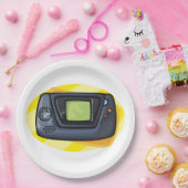 Assiettes En Carton Retro 90s Handheld Game Console Gamer (Fête)