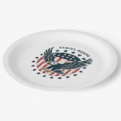 Assiettes En Carton Retro American Eagle (Angle)