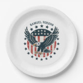 Assiettes En Carton Retro American Eagle (Devant)
