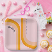 Assiettes En Carton Retro Arc Arc Arc Arc Photo Graduation (Fête)