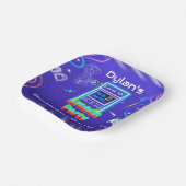Assiettes En Carton Retro Arcade Power Up Jeux Anniversaire (Angulaire)