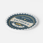 Assiettes En Carton Retro Badge Design wi (Angle)