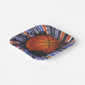 Assiettes En Carton Retro Basketball Jouer Ball Sports Plaques de papi (Angulaire)