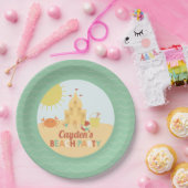 Assiettes En Carton Retro Beach Party Summer Sand château Anniversaire (Fête)