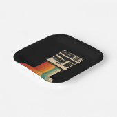 Assiettes En Carton Retro Camera with Rainbow Print (Angulaire)