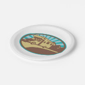 Assiettes En Carton Retro Campervan (Angle)