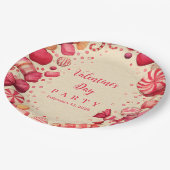 Assiettes En Carton Retro Candy Sweets Valentine Party (Angle)