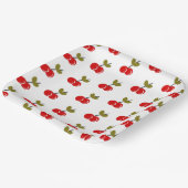 Assiettes En Carton Retro Cherry Berry 1er anniversaire Rouge et vert (Angulaire)
