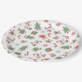 Assiettes En Carton Retro Chillin' avec mes neiges Noël (Angle)