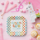 Assiettes En Carton Retro Class of Congrats Graduation   (Fête)