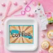 Assiettes En Carton Retro Coffee Design (Fête)