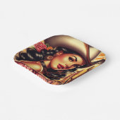 Assiettes En Carton Retro Cowgirl (Angulaire)