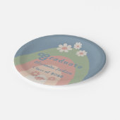 Assiettes En Carton Retro Daisy Graduation Party Classe de 2023 (Angle)