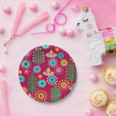 Assiettes En Carton Rétro, Flower Patch (Fête)