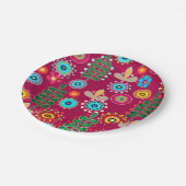 Assiettes En Carton Rétro, Flower Patch (Angle)