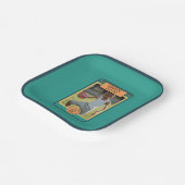 Assiettes En Carton Retro Football Card inspiré Boy Party (Angulaire)