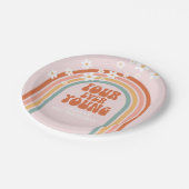 Assiettes En Carton Retro Four Ever Jeune marguerite arc-en-ciel 4e an (Angle)