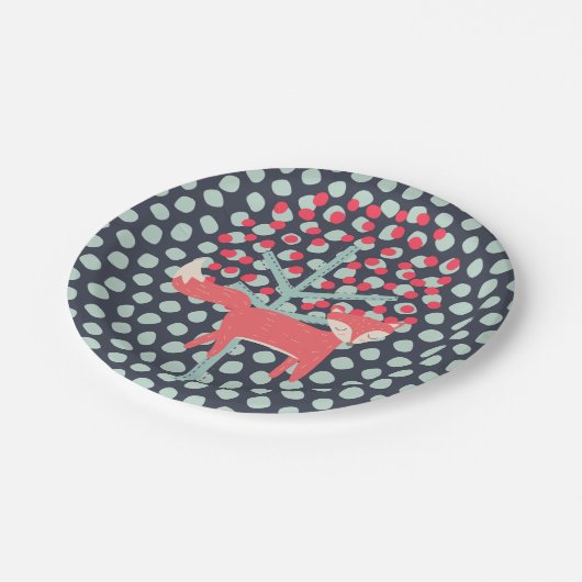 Assiettes En Carton Retro Fox (Angle)
