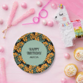 Assiettes En Carton Retro Funky Super Daisy Flower Anniversaire (Fête)