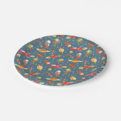 Assiettes En Carton Retro Galaxy Partie sur l'espace extra-atmosphériq (Angle)