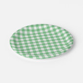 Assiettes En Carton Retro Gingham Summer Green (Angle)