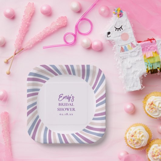 Assiettes En Carton Retro Groovy Disco Bridal Shower (Fête)