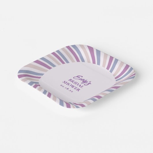 Assiettes En Carton Retro Groovy Disco Bridal Shower (Angulaire)